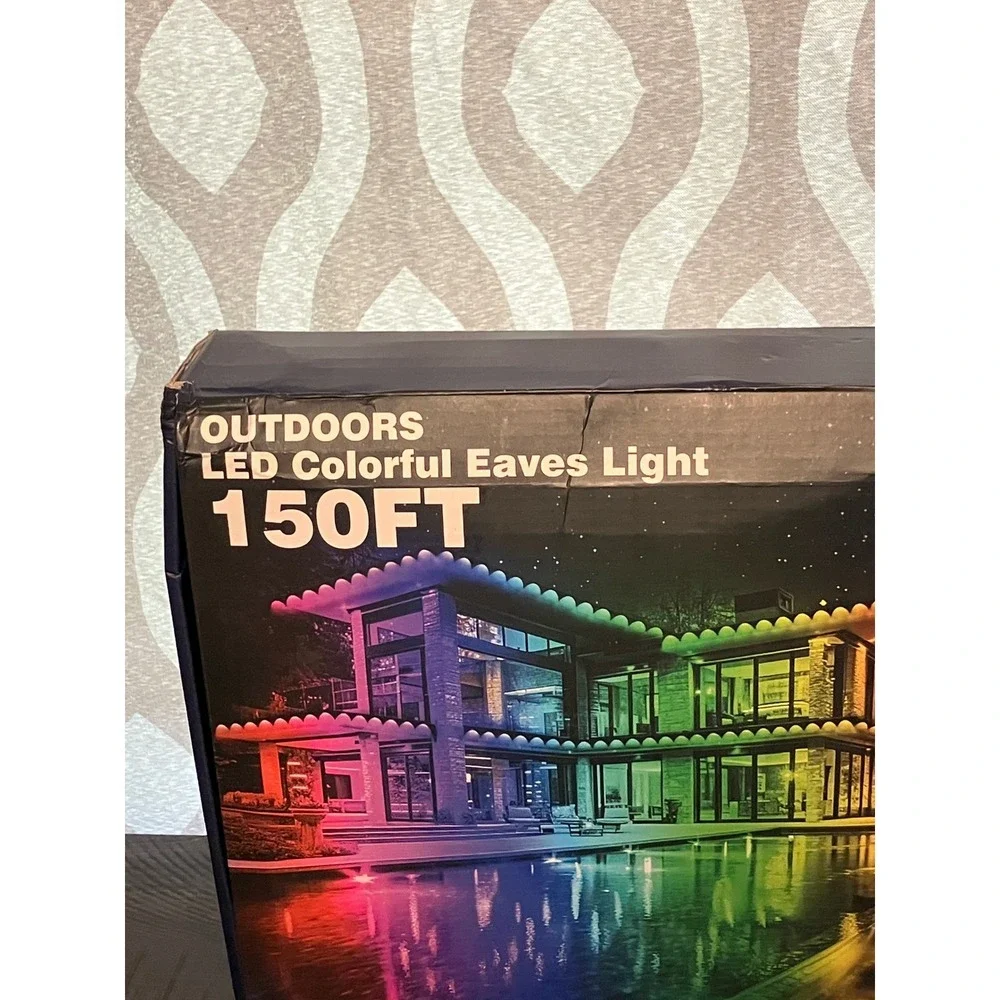 150FT Outdoor LED Colorful Eaves Light Waterproof RGB Remote Control